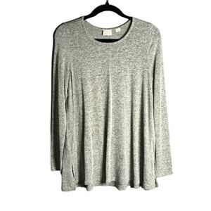 Anthro Postmark Gray Long Sleeve Soft Top With Round Neckline Size Small